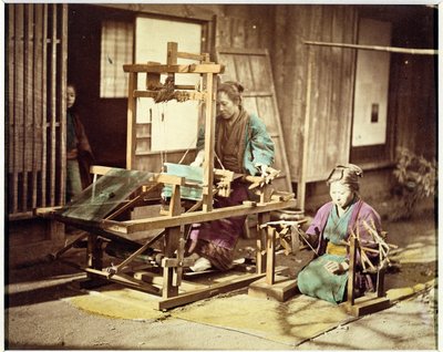 Japanese women weaving by Japanese Photographer